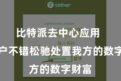 比特派去中心应用 让用户不错松驰处置我方的数字财富