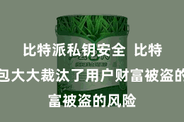 比特派私钥安全 比特派钱包大大裁汰了用户财富被盗的风险