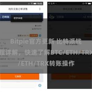 Bitpie官方更新 比特派钱包转账教程详解，快速了解BTC/ETH/TRX转账操作