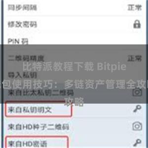 比特派教程下载 Bitpie钱包使用技巧：多链资产管理全攻略