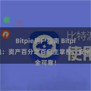 Bitpie用户指南 Bitpie钱包：资产百分之百自主掌控，安全可靠！