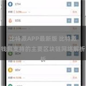 比特派APP最新版 比特派钱包支持的主要区块链网络解析