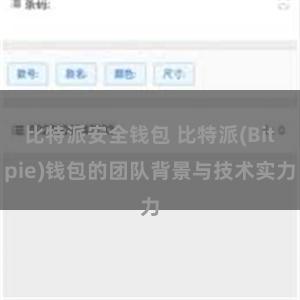 比特派安全钱包 比特派(Bitpie)钱包的团队背景与技术实力