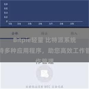 Bitpie轻量 比特派系统支持多种应用程序，助您高效工作管理