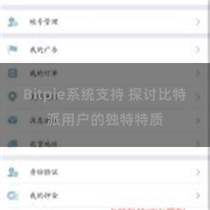 Bitpie系统支持 探讨比特派用户的独特特质
