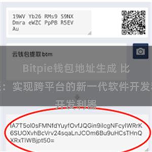 Bitpie钱包地址生成 比特派：实现跨平台的新一代软件开发利器